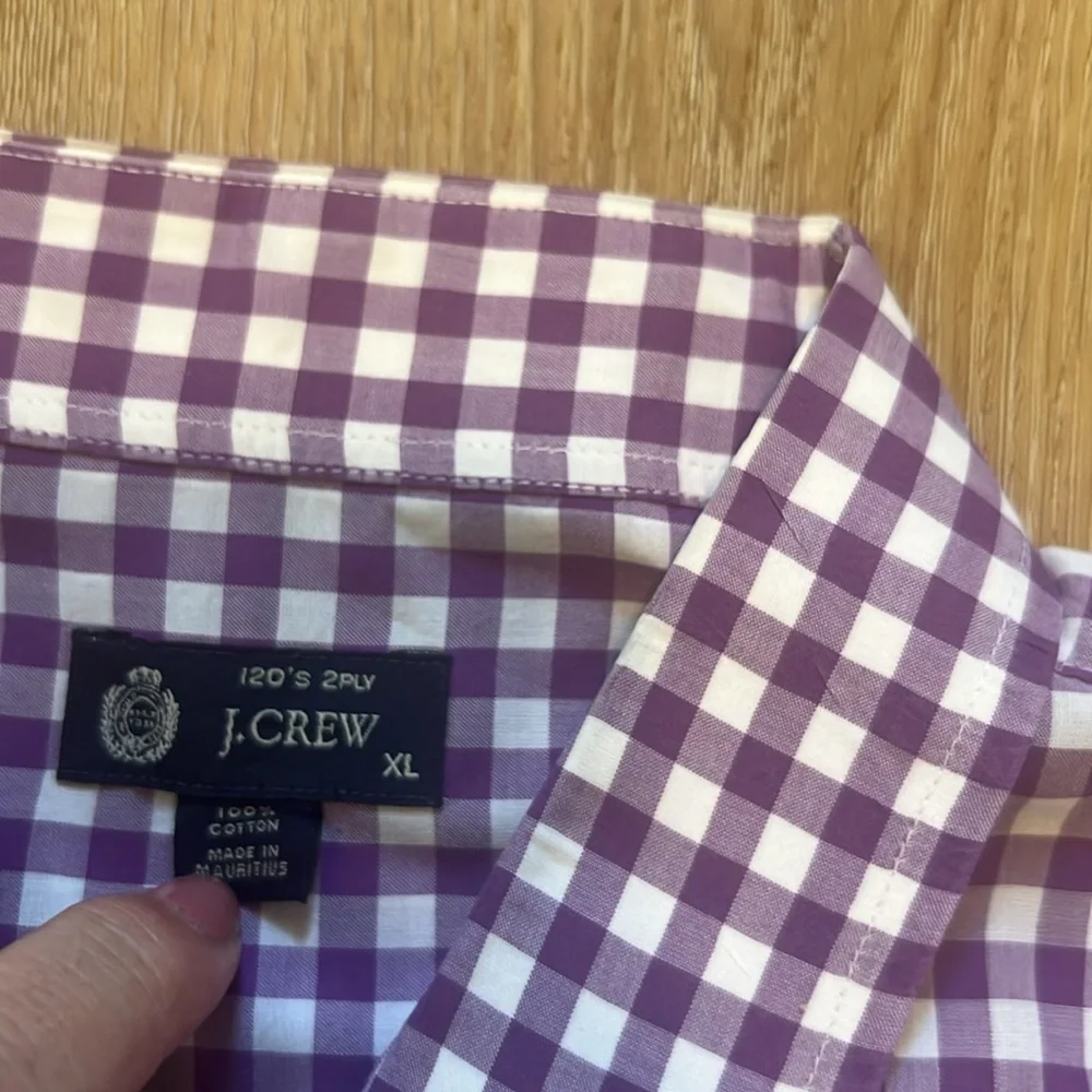 J. Crew purple long sleeve button down shirt.  XL